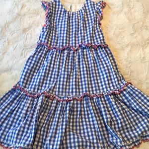 Crewcuts 12 checked cotton summer dress